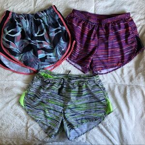 3 pair womens running shorts (selling as a group of 3)